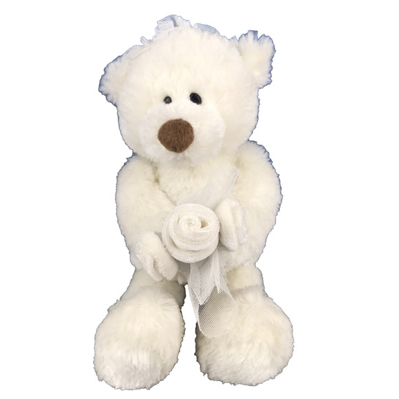 Gund Gifts Hearts United Bride & Groom Pair Plush Teddy Bears 10" White Stuffed - Picture 11 of 16